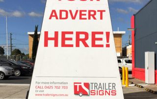 Roadside advertising boards